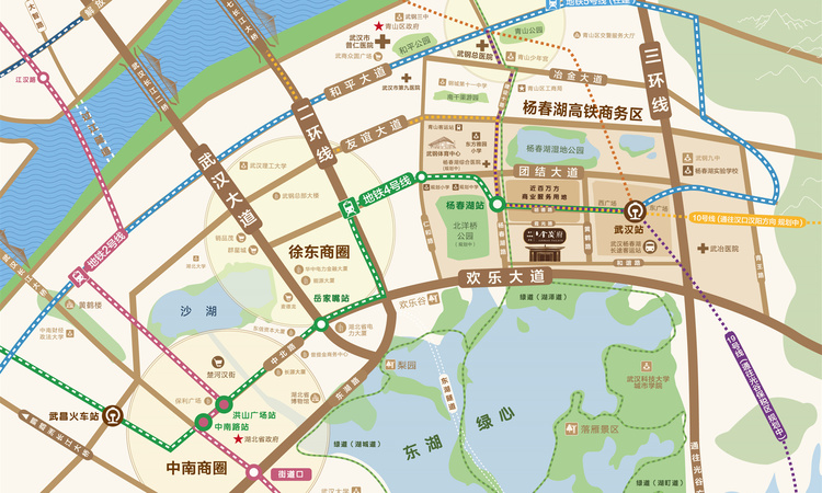 东湖金茂府交通图