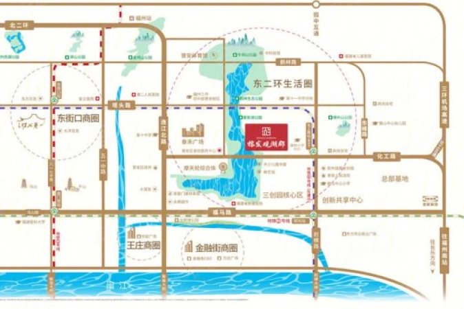 榕发观湖中心交通图