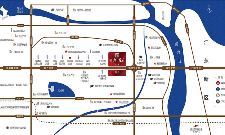 富力首府交通图