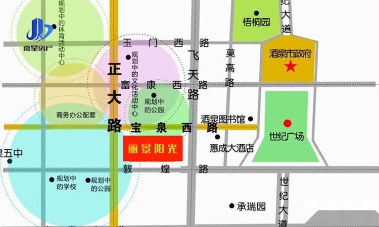 酒泉丽景阳光交通图