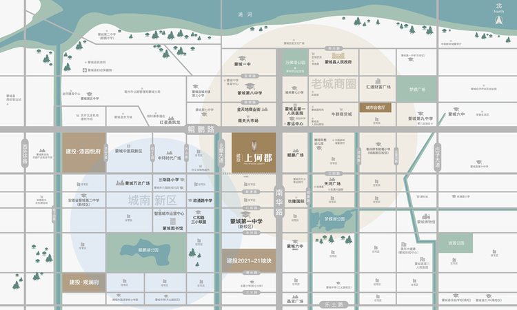蒙城建投·上河郡交通图