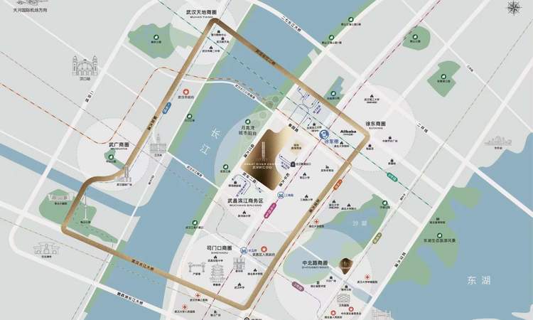 武汉长江中心交通图
