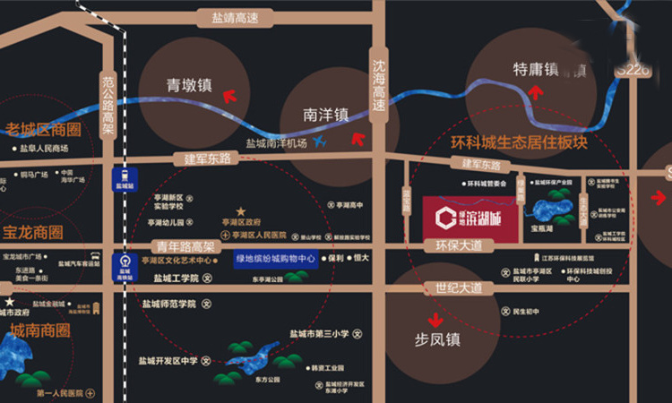  璟山湖畔交通图