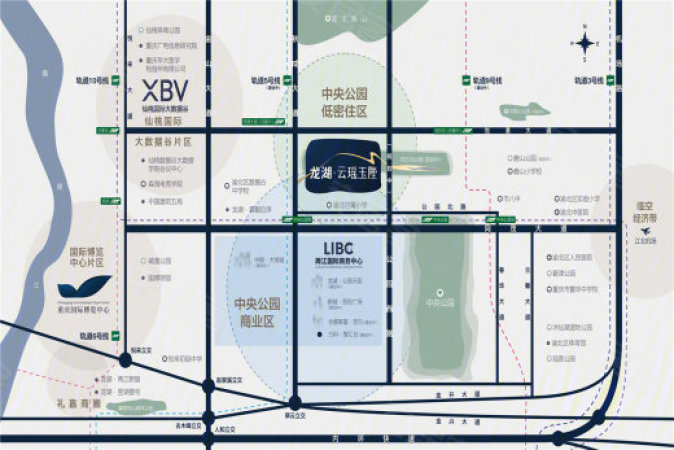 重庆龙湖云瑶玉陛交通图