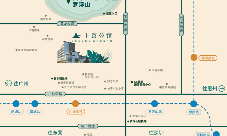 罗浮上善公馆交通图