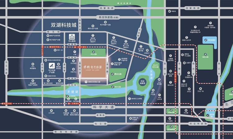 保利和光屿湖交通图