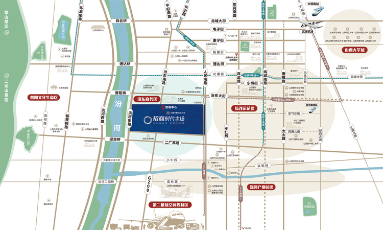 招商时代主场交通图