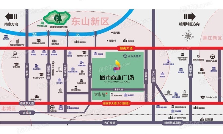 城市商业广场交通图