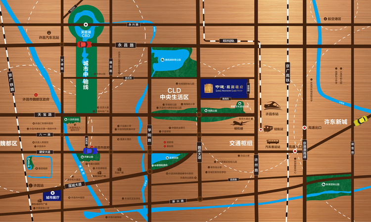 中建观湖珑府交通图