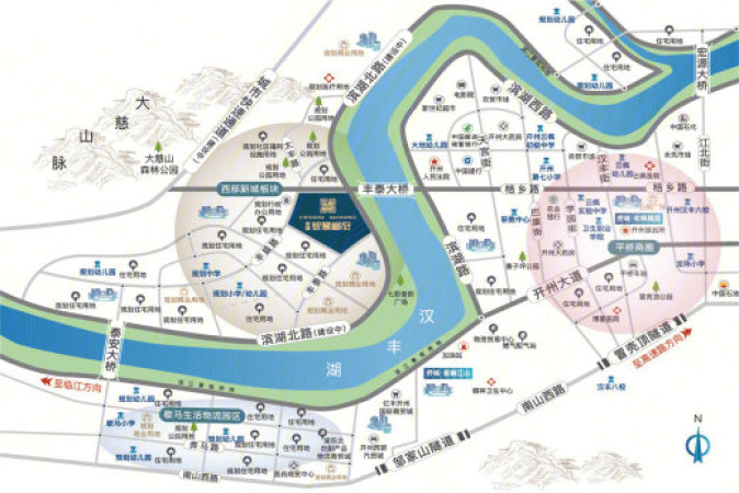 侨城智慧樾府交通图