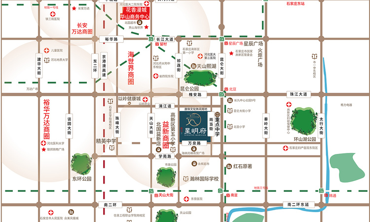 华山星岄府交通图