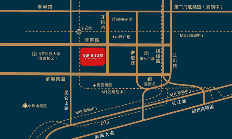 龙湖春江彼岸交通图