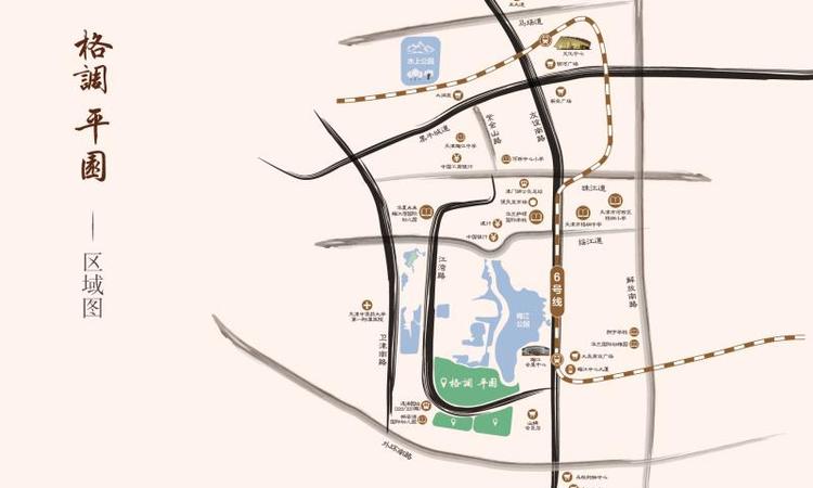 格调平园交通图