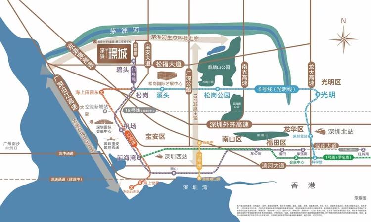 深铁璟城交通图