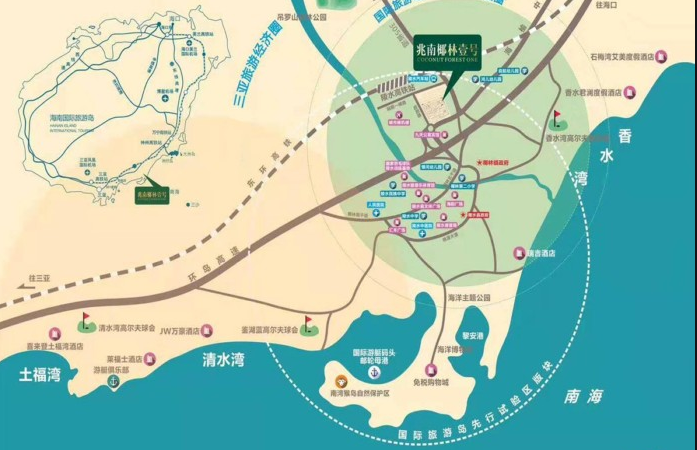 兆南椰林壹号交通图
