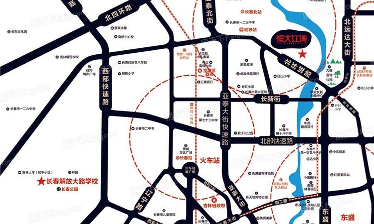 恒大江湾交通图