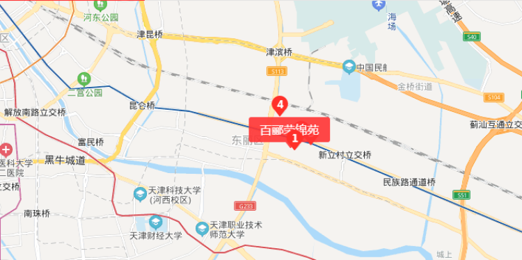 百郦荣锦苑交通图