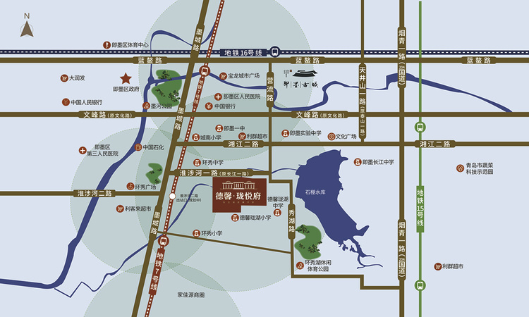 德馨·珑悦府交通图