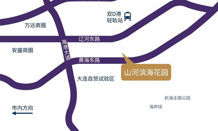 山河滨海花园交通图
