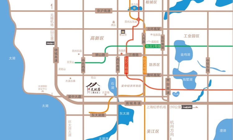 天然居文化坞交通图