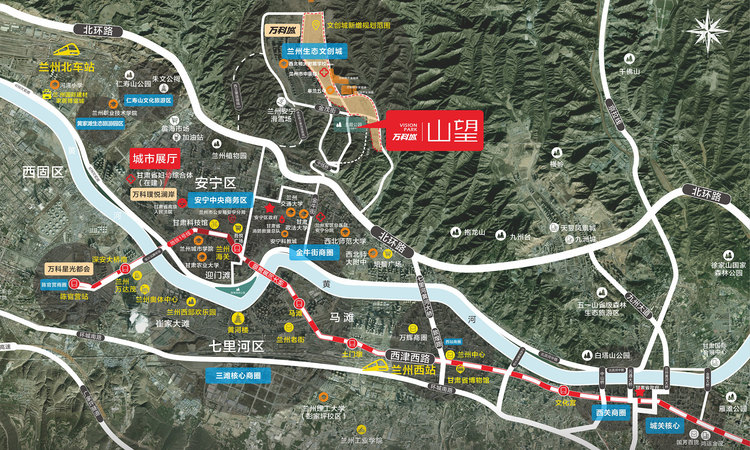 万科城山望交通图