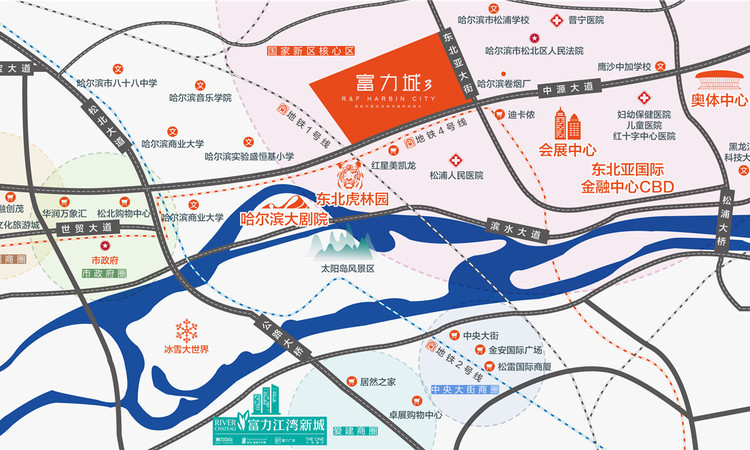 富力城交通图