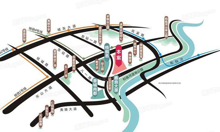 梧桐邑·九棠府交通图