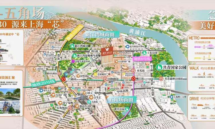 越秀·杨浦天玥交通图