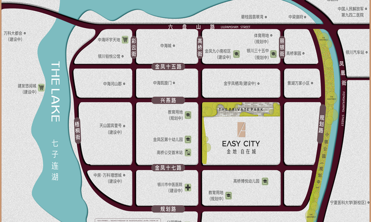 金地·自在城交通图