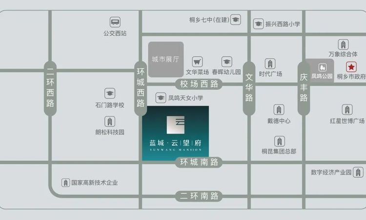 蓝城云望府交通图