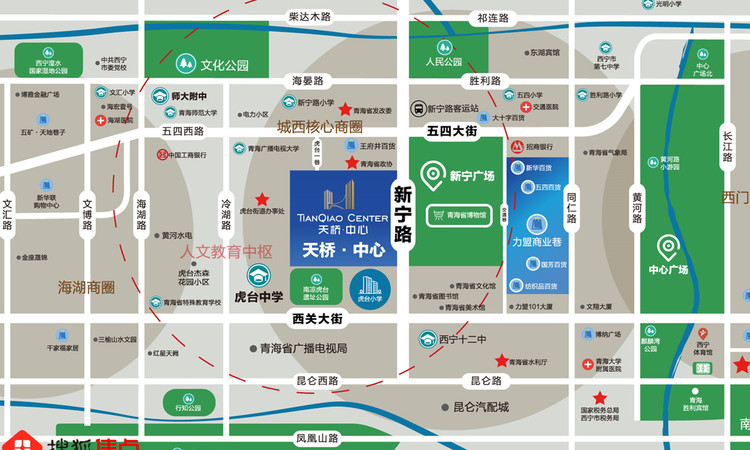 天桥中心交通图
