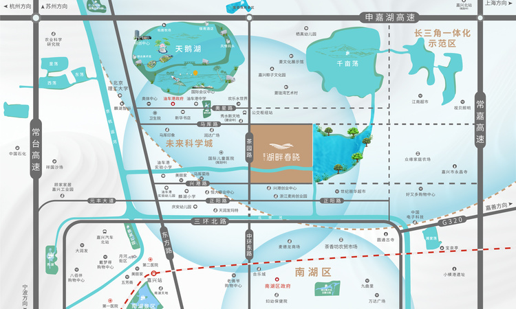 中交湖畔春晓花苑交通图