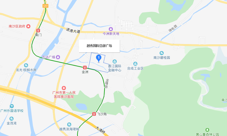 越秀国际总部广场交通图