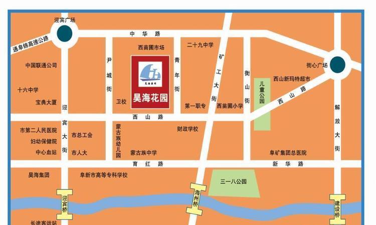 昊海花园交通图