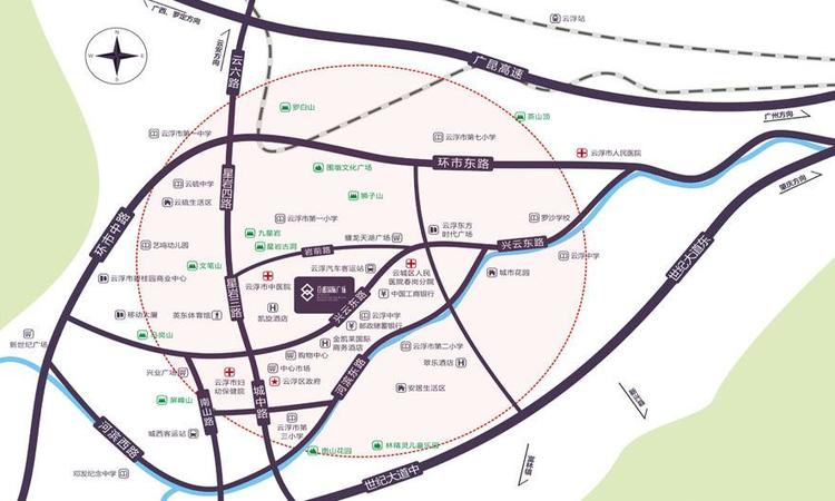 百盛国际广场交通图