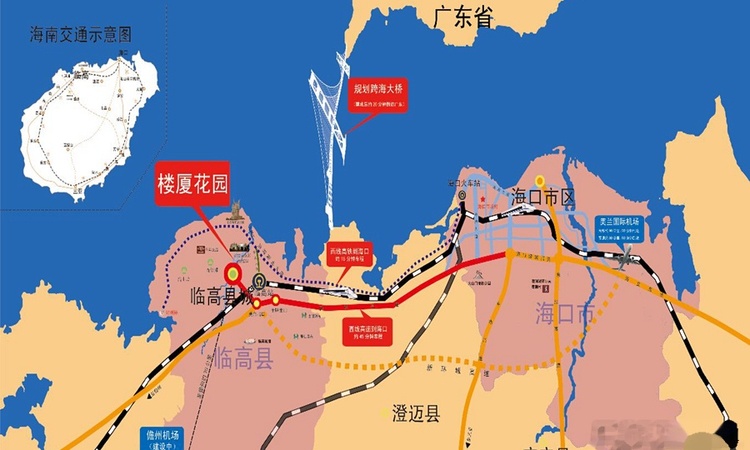 楼厦澜江月交通图