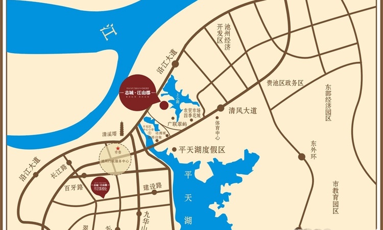 志城江山郡交通图