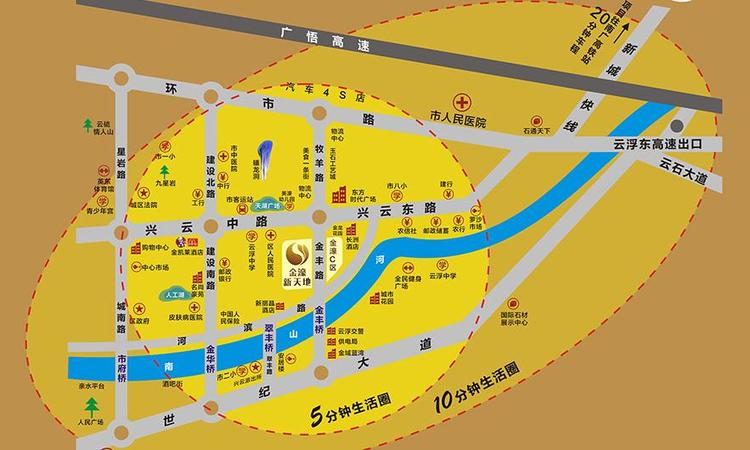 金濠新天地交通图