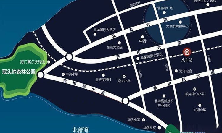 大都金沙湾交通图