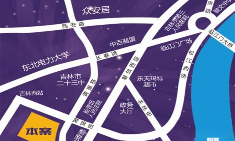 东北亚城市花园交通图