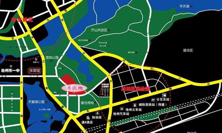 月亮湾交通图