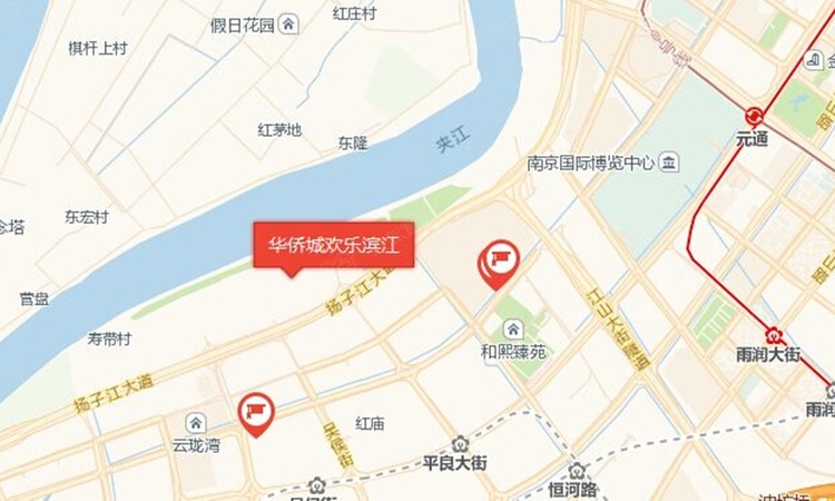 欢乐滨江华寓交通图
