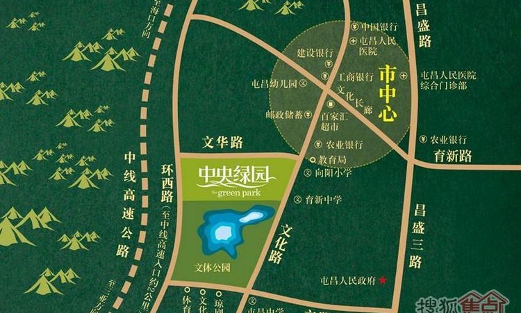 中央绿园交通图