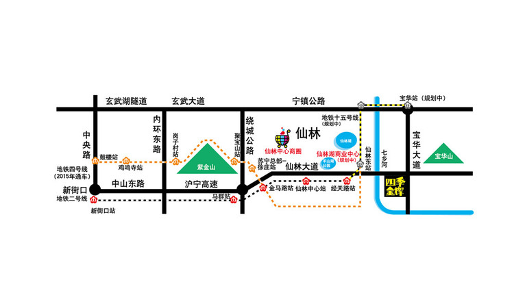 四季金辉观岚交通图