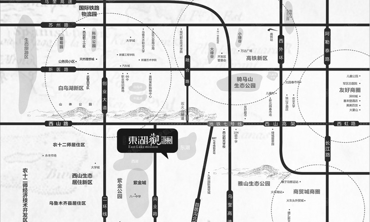 紫金城东湖观澜交通图