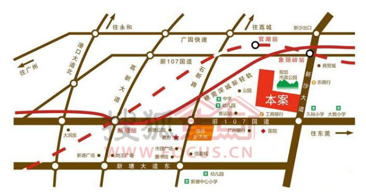 锦绣天伦花园交通图