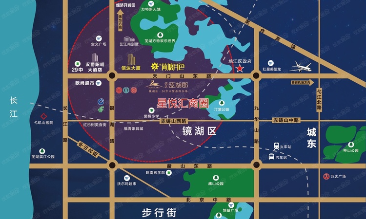 信达·蓝湖郡交通图