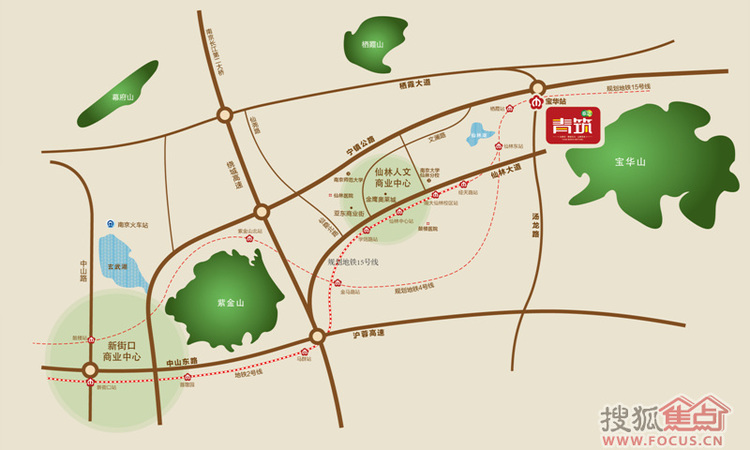 泰达青筑交通图