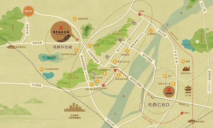 富力·乌衣水镇交通图