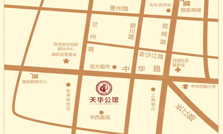 天华公馆交通图